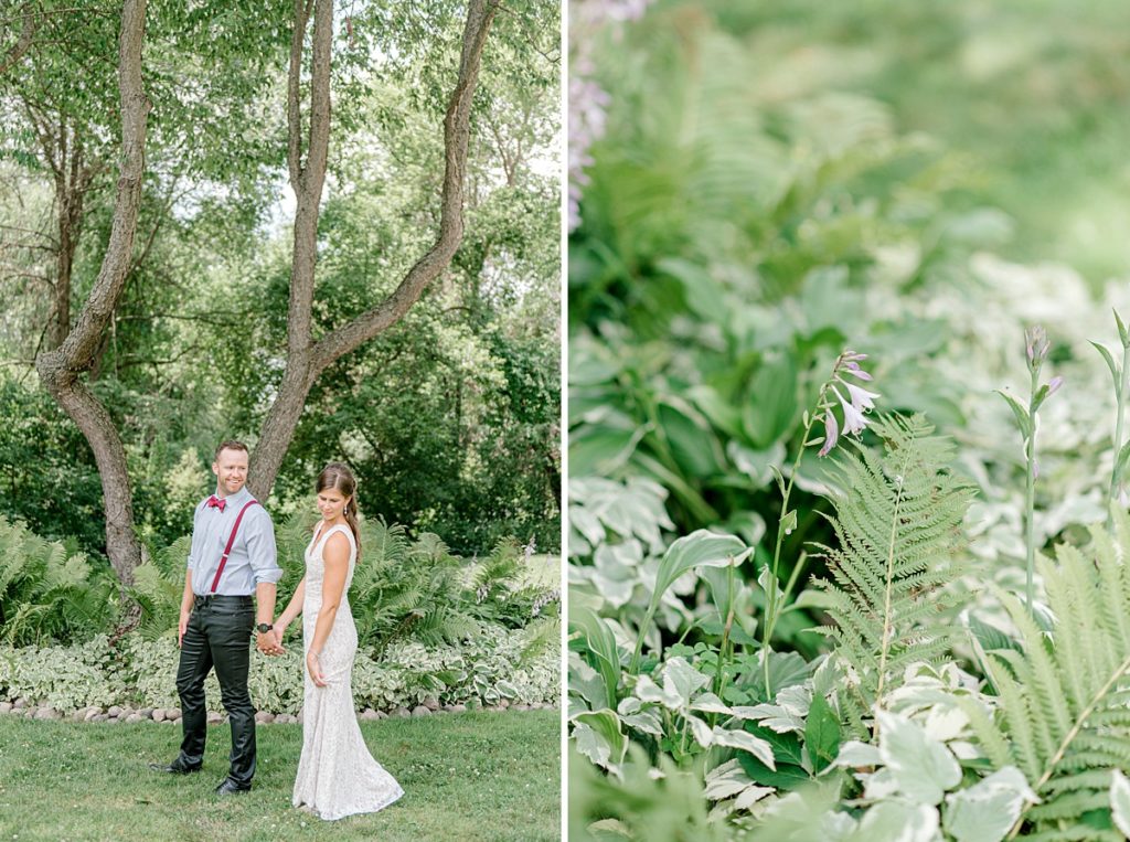 Intimate Backyard Wedding Portraits, bride and groom
