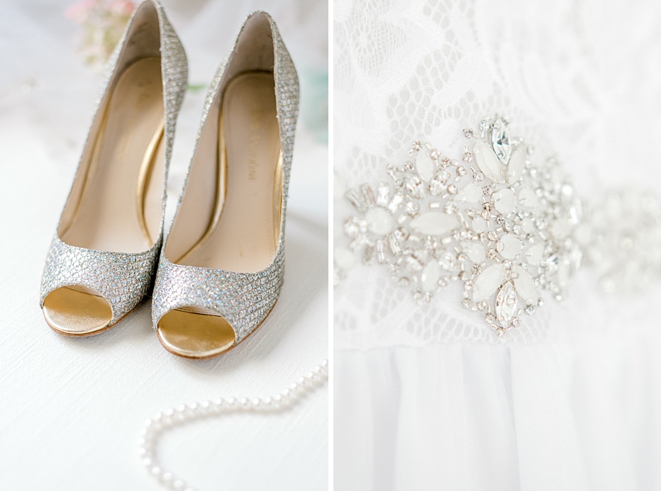 Wedding Details Brides gown and shoes