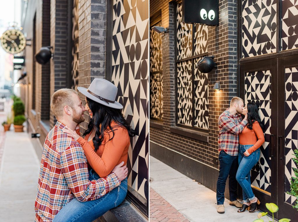 Engagement Photos in the Shinola Alleyway.