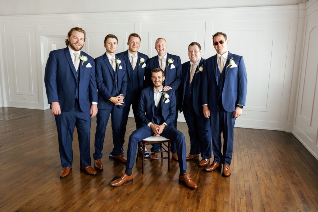 Groomsmen at Venue One Eleven Wedding Michigan