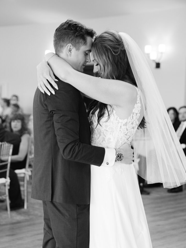 First Dance at the wedding for bride and groom 