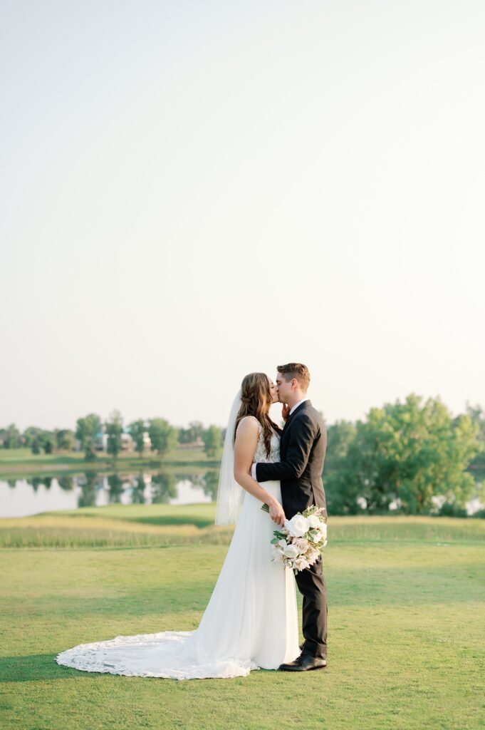 Bride and Groom portrait on their wedding day at Greystone Golf Club